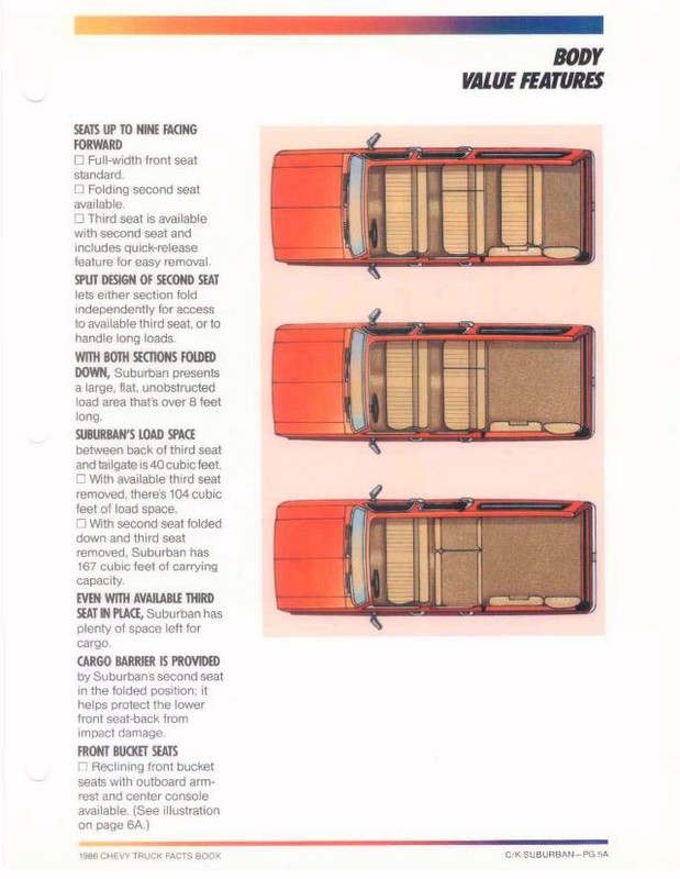 1986 Chevrolet Truck Facts Brochure Page 4